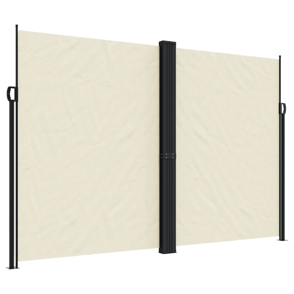 Vidaxx ausziehbarer Windschutz 220x600 cm cremefarben
