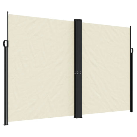 Vidaxx ausziehbarer Windschutz 220x600 cm cremefarben