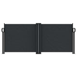 Vidaxx ausziehbarer Windschutz 100x1000 cm schwarz