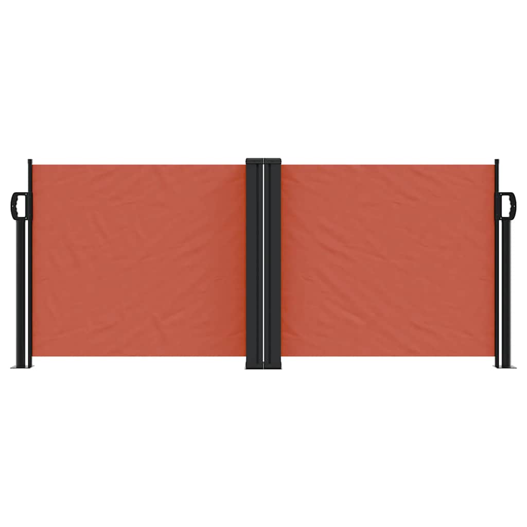 Vidaxx ausziehbarer Windschutz 100x1000 cm terrakottafarben