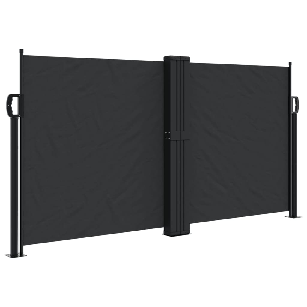 Vidaxx ausziehbarer Windschutz 120x1000 cm schwarz
