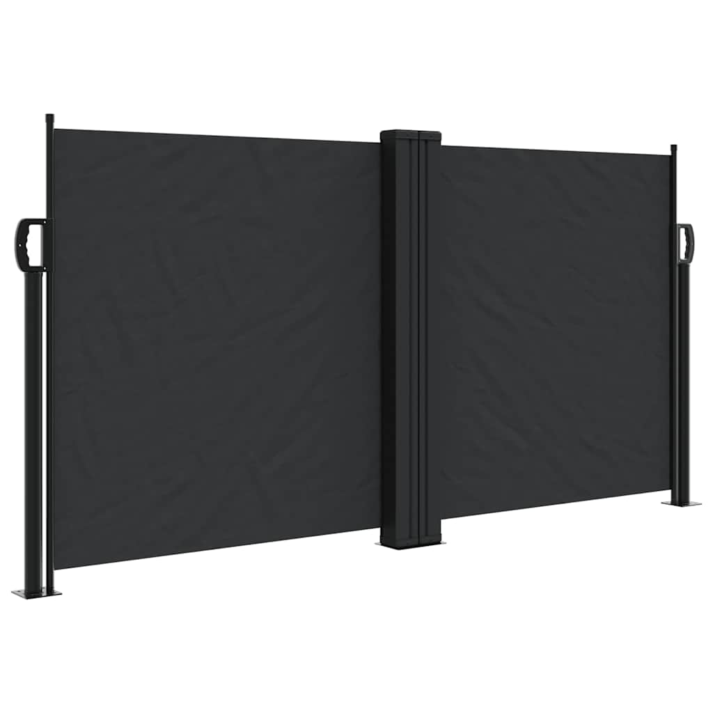 Vidaxx ausziehbarer Windschutz 120x1000 cm schwarz