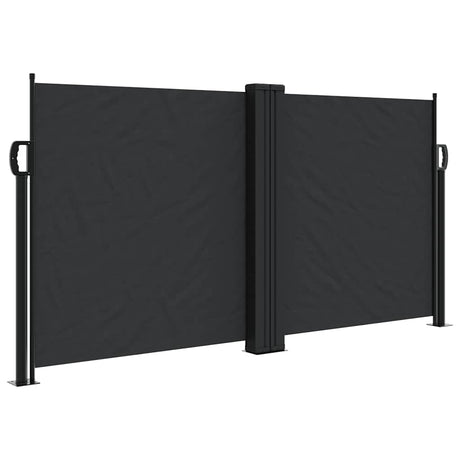 Vidaxx ausziehbarer Windschutz 120x1000 cm schwarz