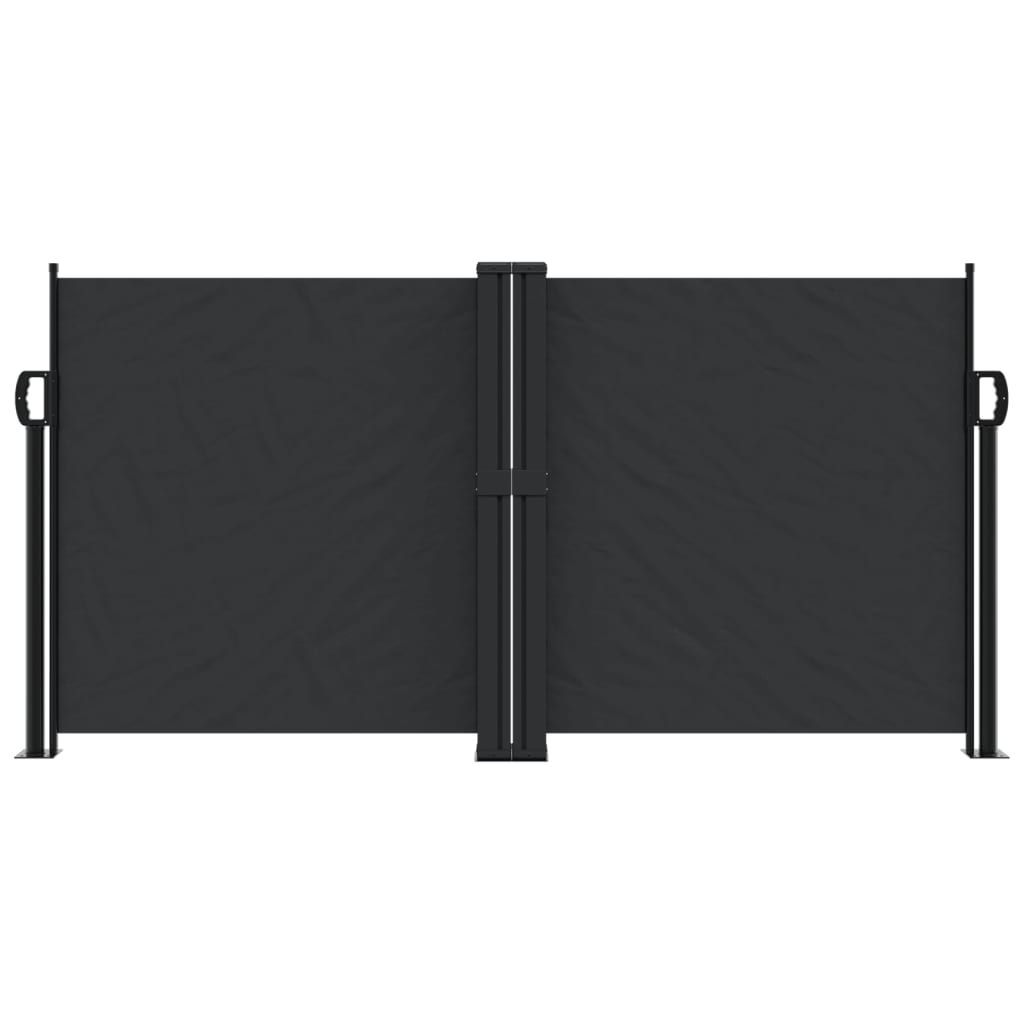Vidaxx ausziehbarer Windschutz 120x1000 cm schwarz