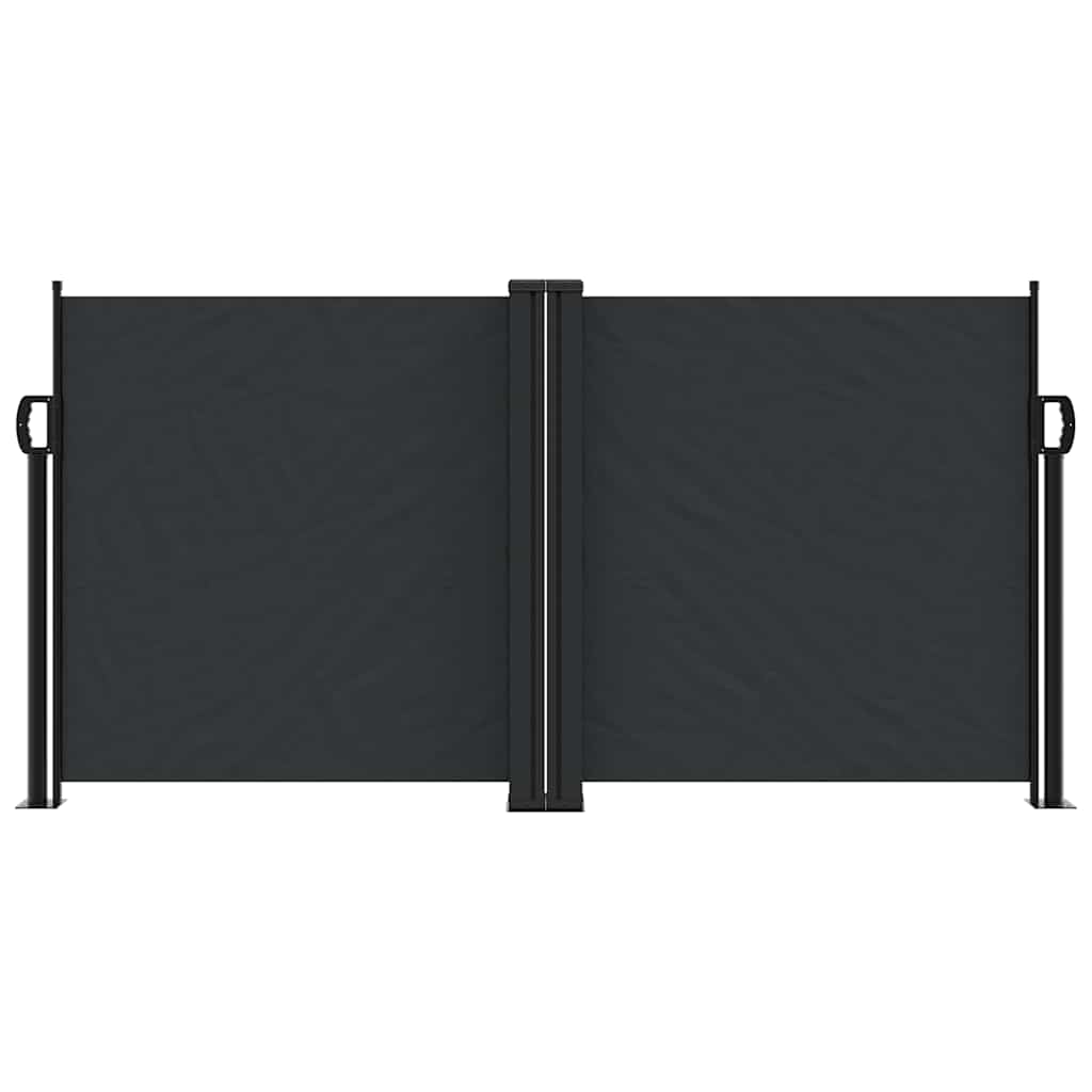Vidaxx ausziehbarer Windschutz 120x1000 cm schwarz