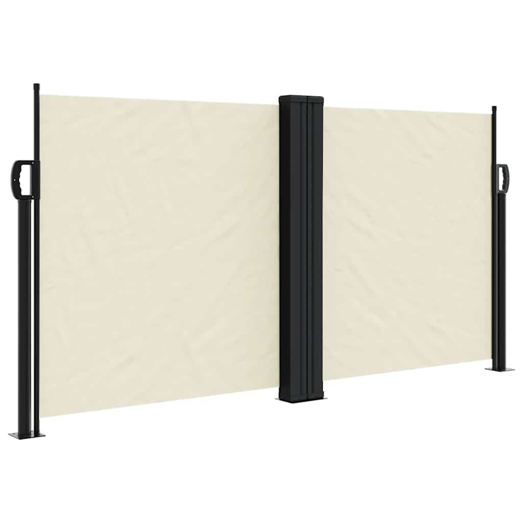 Vidaxx ausziehbarer Windschutz 120x1000 cm creme