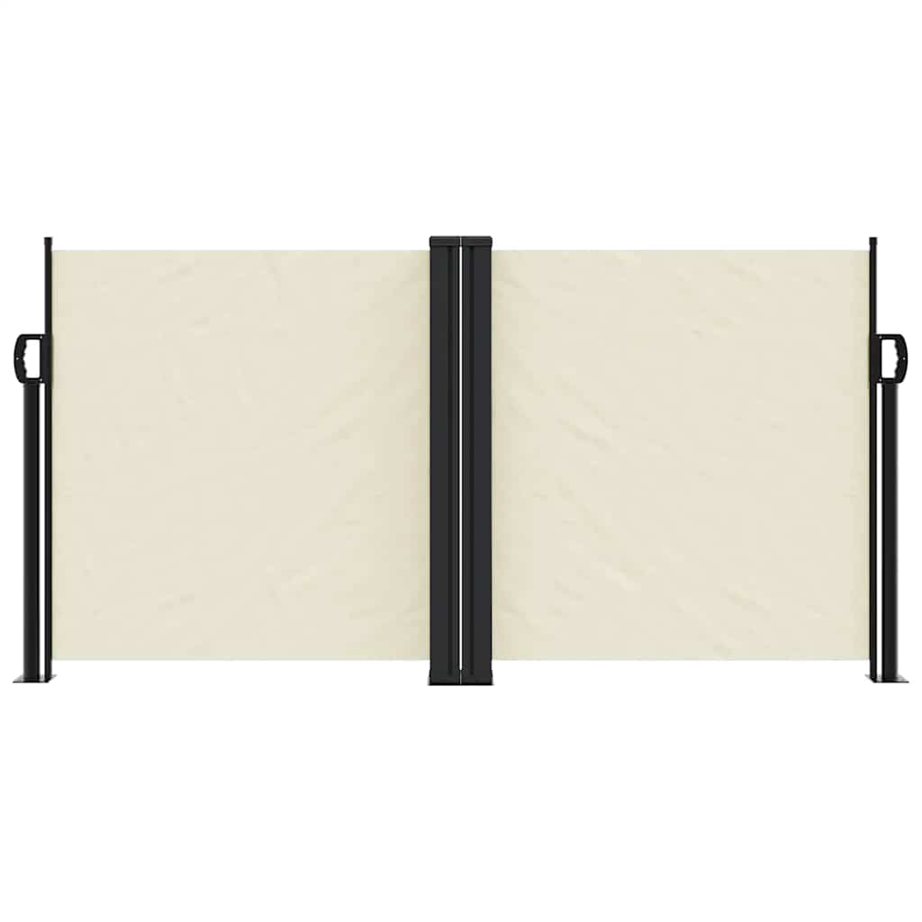 Vidaxx ausziehbarer Windschutz 120x1000 cm creme