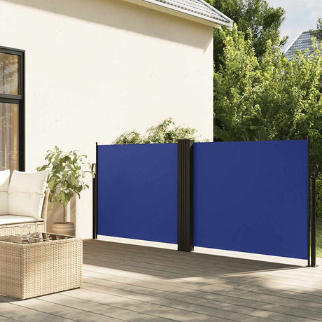 Vidaxx ausziehbarer Windschutz 120x1000 cm blau