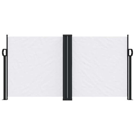 Vidaxx ausziehbarer Windschutz 120x1000 cm weiß