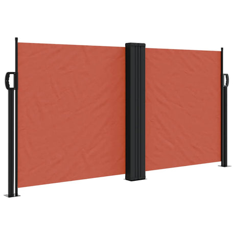 Vidaxx ausziehbarer Windschutz 120x1000 cm terrakottafarben
