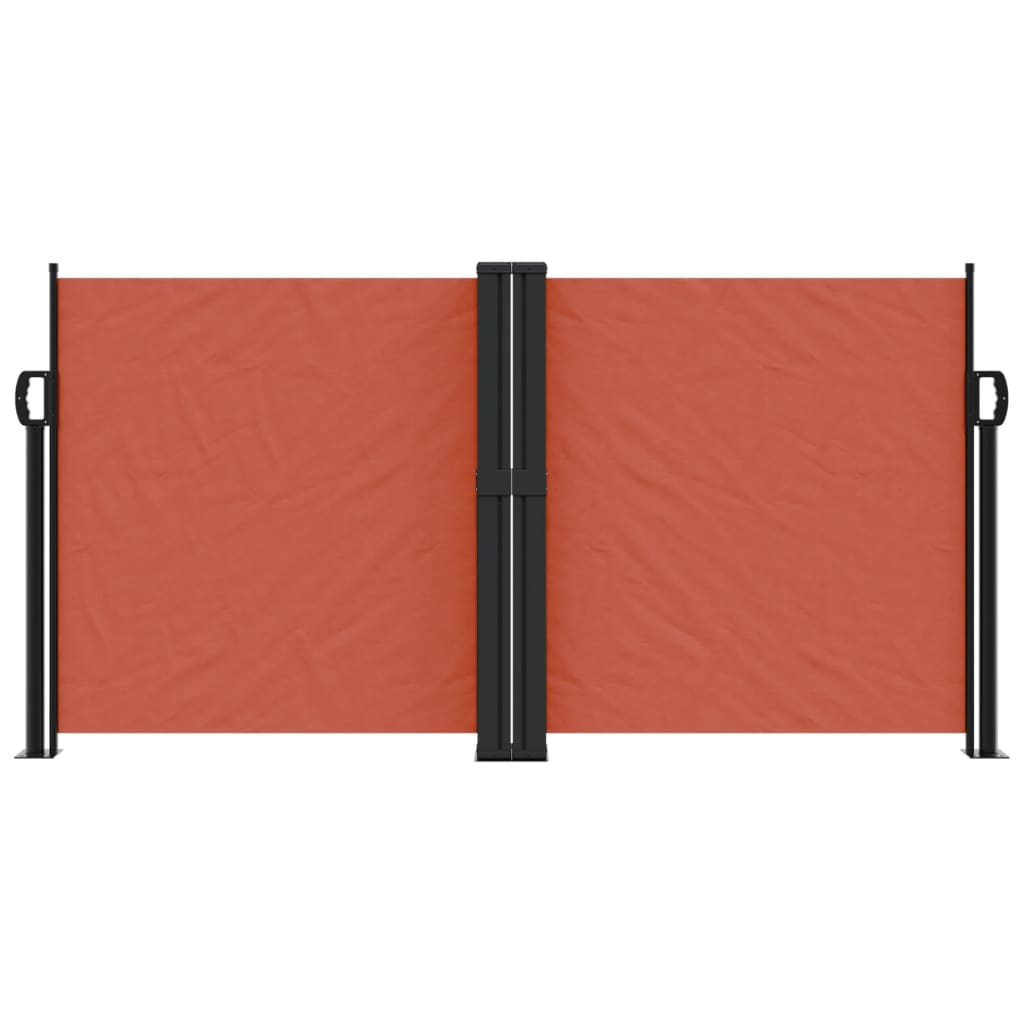 VidaXL Windshield Extendable 120x1000 cm Terracotta colored