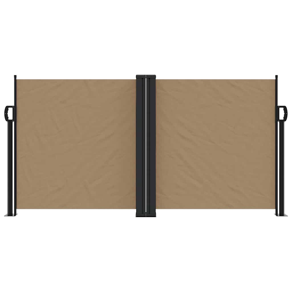 Vidaxx ausziehbarer Windschutz 120x1000 cm Taupe
