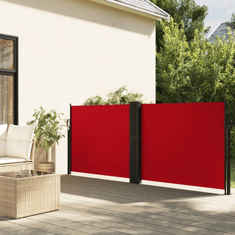 Vidaxx ausziehbarer Windschutz 140x1000 cm rot