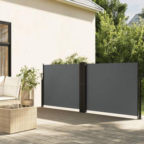 Vidaxx ausziehbarer Windschutz 140x1000 cm Anthrazit