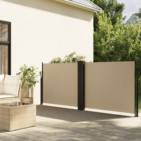 Vidaxx ausziehbarer Windschutz 140x1000 cm beige