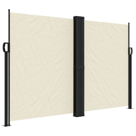 Vidaxx ausziehbarer Windschutz 160x1000 cm cremefarben