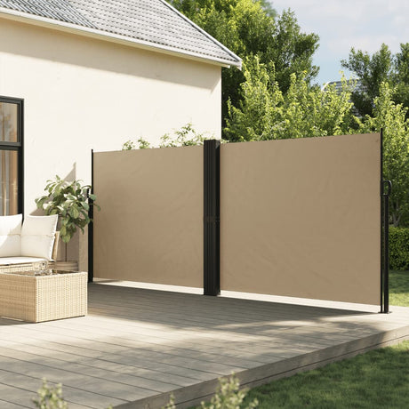 Vidaxx ausziehbarer Windschutz 160x1000 cm beige