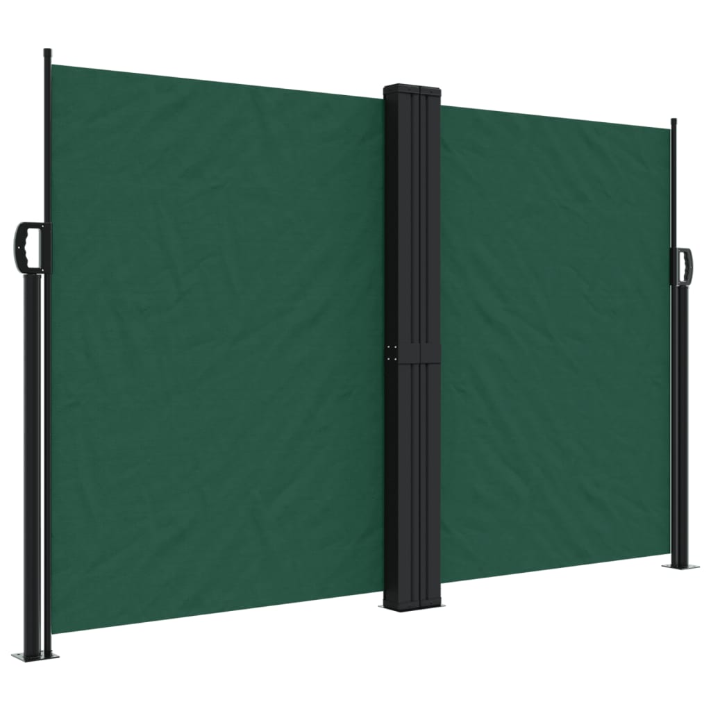 Vidaxx ausziehbarer Windschutz 160x1000 cm dunkelgrün