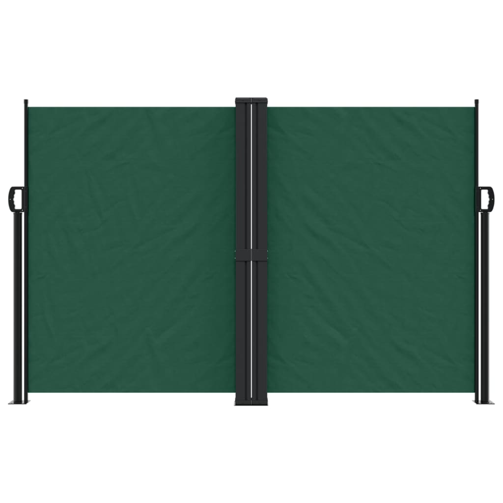 Pare-brise Vidaxl extensible 160x1000 cm vert foncé