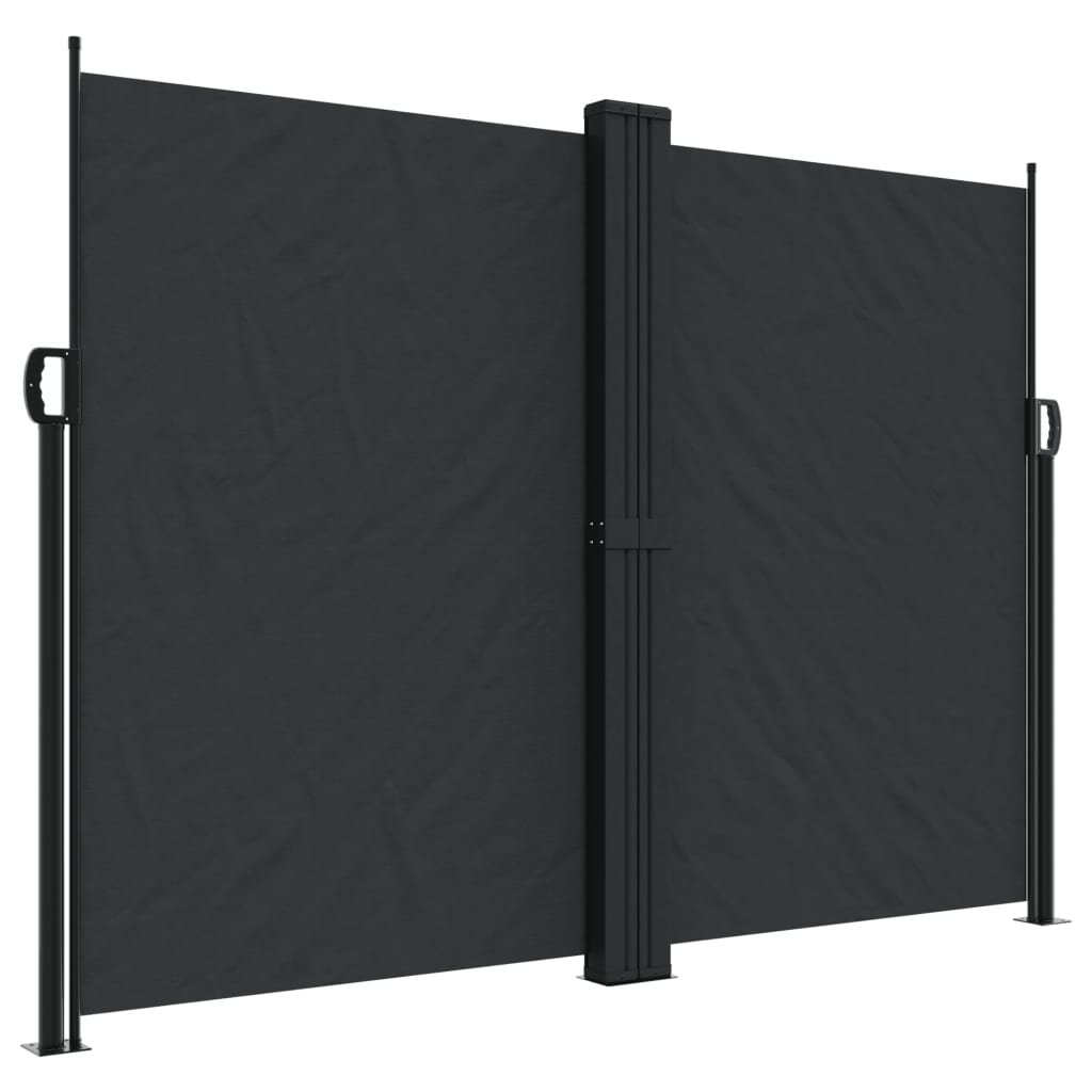 Vidaxx ausziehbarer Windschutz 180x1000 cm schwarz