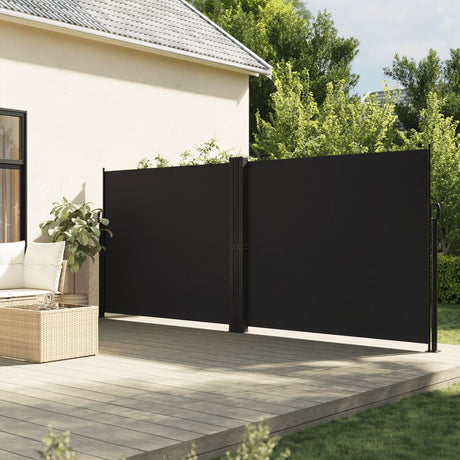 Vidaxx ausziehbarer Windschutz 180x1000 cm schwarz