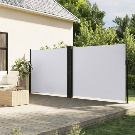 Vidaxx ausziehbarer Windschutz 180x1000 cm weiß