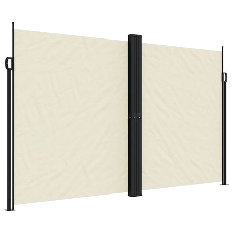 Vidaxx ausziehbarer Windschutz 200x1000 cm cremefarben