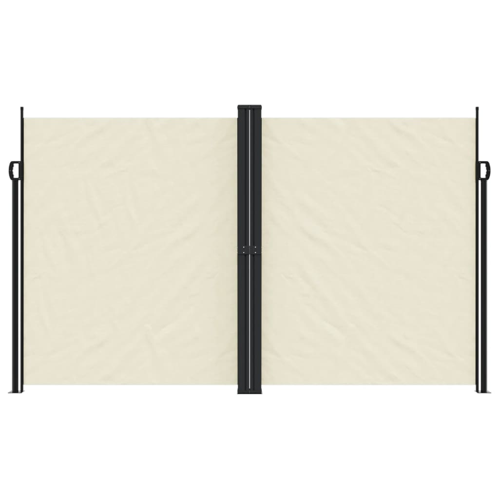 Vidaxx ausziehbarer Windschutz 200x1000 cm cremefarben