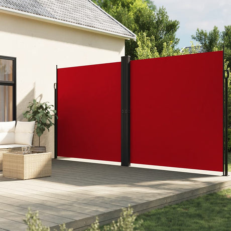 Vidaxx ausziehbarer Windschutz 200x1000 cm rot