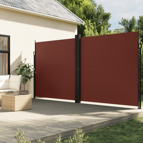 Vidaxx ausziehbarer Windschutz 200x1000 cm braun