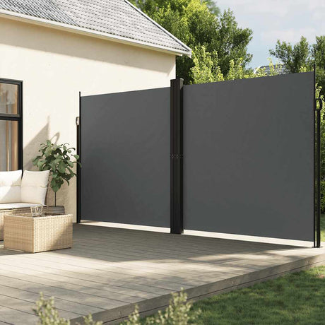 Vidaxx ausziehbarer Windschutz 220x1000 cm Anthrazit