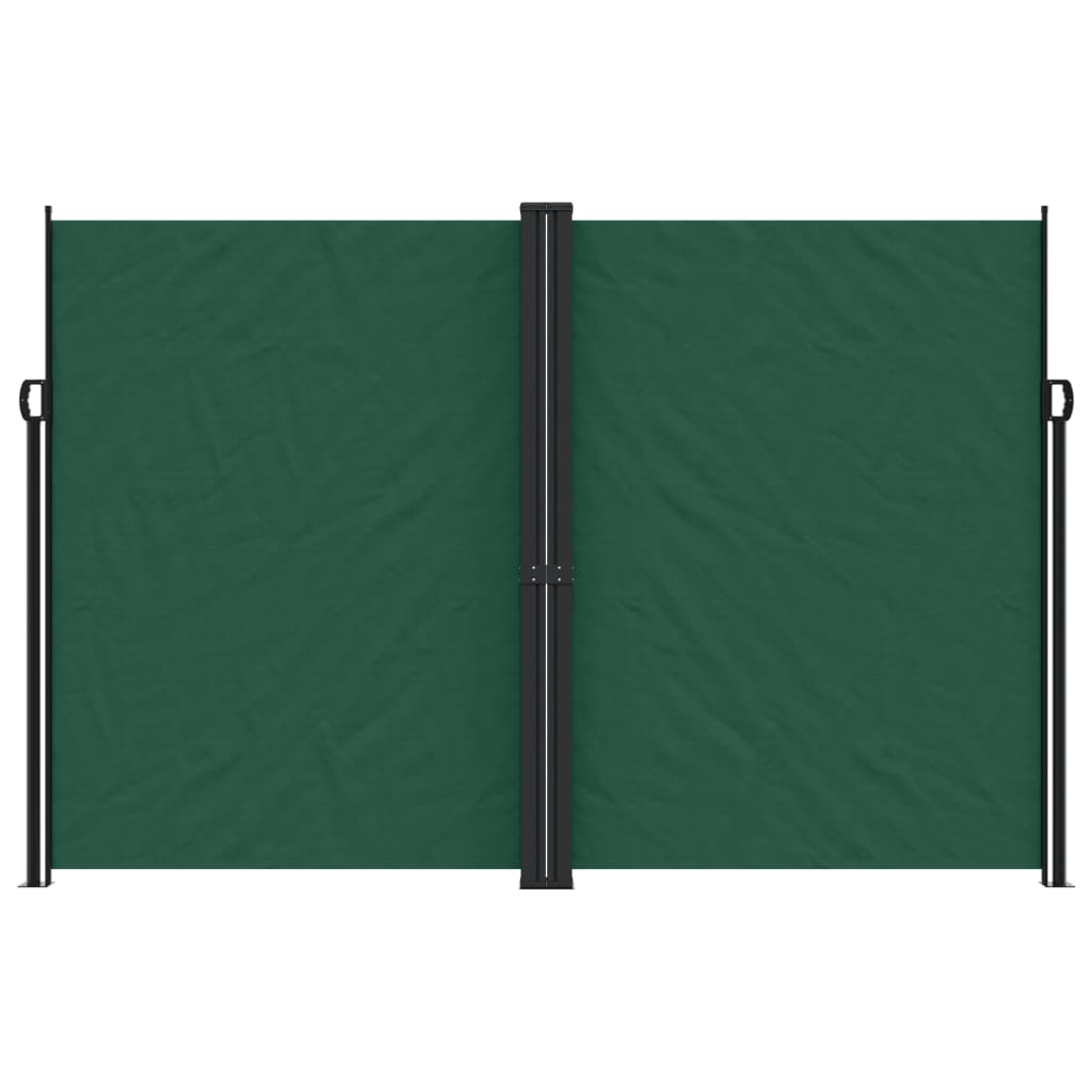 Pare-brise Vidaxl extensible 220x1000 cm vert foncé