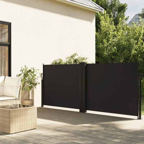 Vidaxx ausziehbarer Windschutz 120x1200 cm schwarz