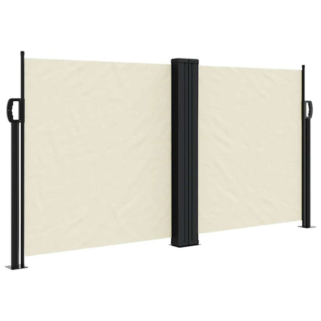 Vidaxx ausziehbarer Windschutz 120x1200 cm cremefarben