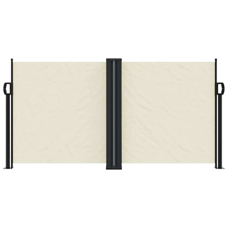Vidaxx ausziehbarer Windschutz 120x1200 cm cremefarben