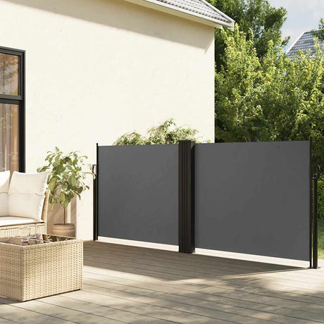 Vidaxx ausziehbarer Windschutz 120x1200 cm Anthrazit