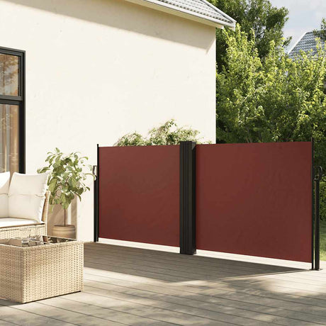 Vidaxx ausziehbarer Windschutz 120x1200 cm braun