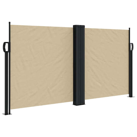 Vidaxx ausziehbarer Windschutz 120x1200 cm beige