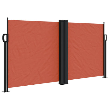 Vidaxx ausziehbarer Windschutz 120x1200 cm terrakottafarben