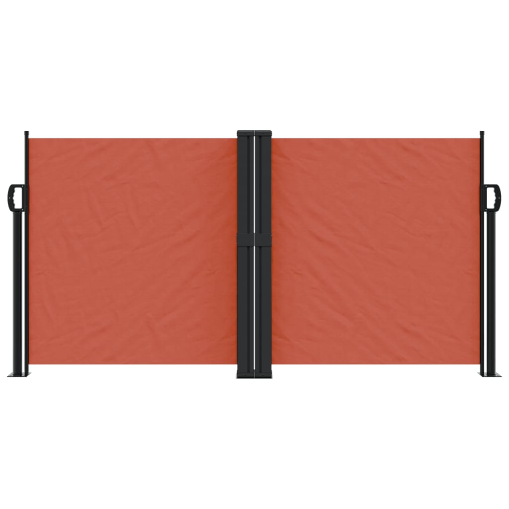 VidaXL Windshield Extendable 120x1200 cm Terracotta colored