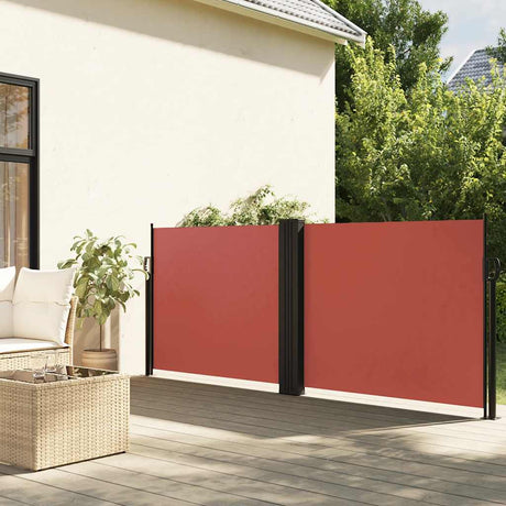 Vidaxx ausziehbarer Windschutz 120x1200 cm terrakottafarben
