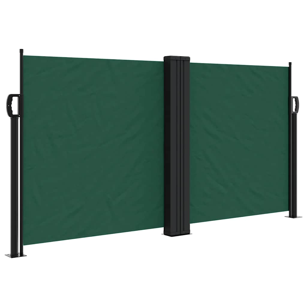 Vidaxx ausziehbarer Windschutz 120x1200 cm dunkelgrün
