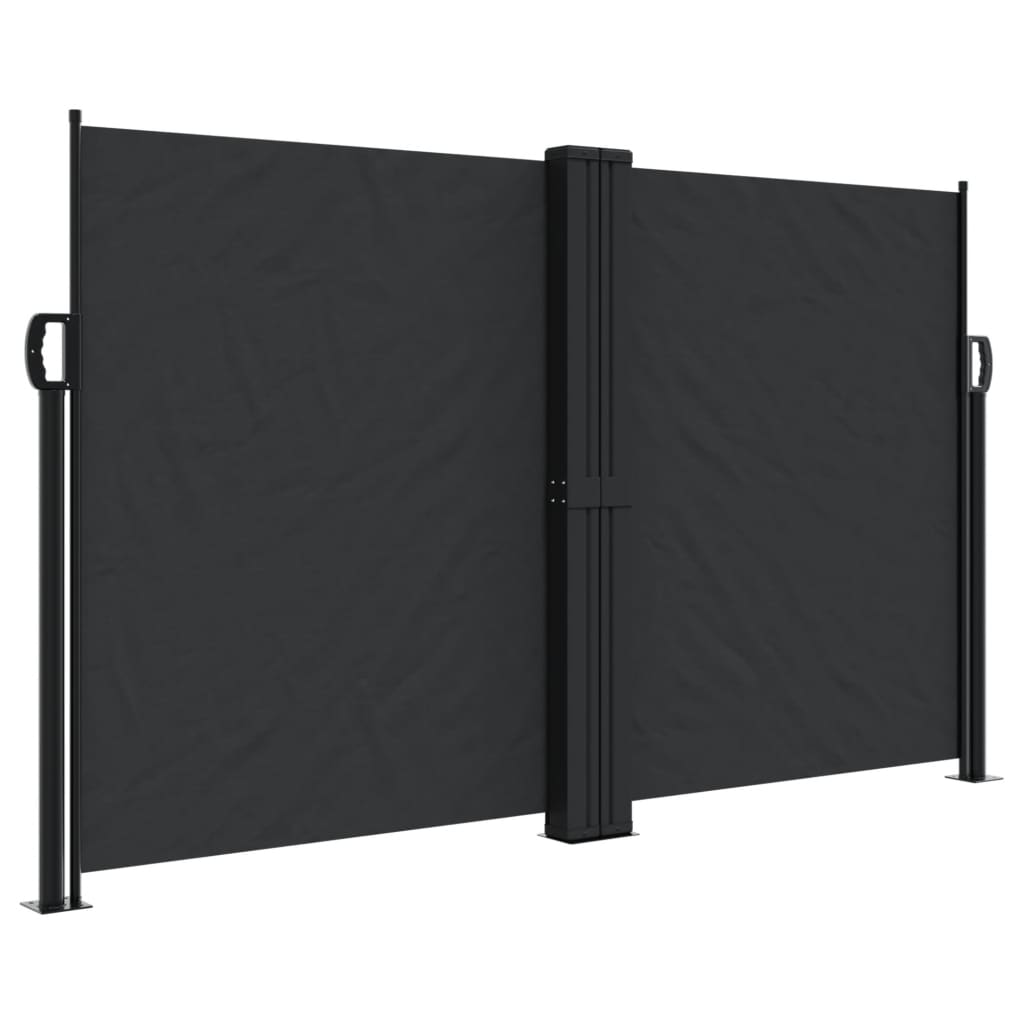 VidaXL Windshield Extendable 140x1200 cm Black