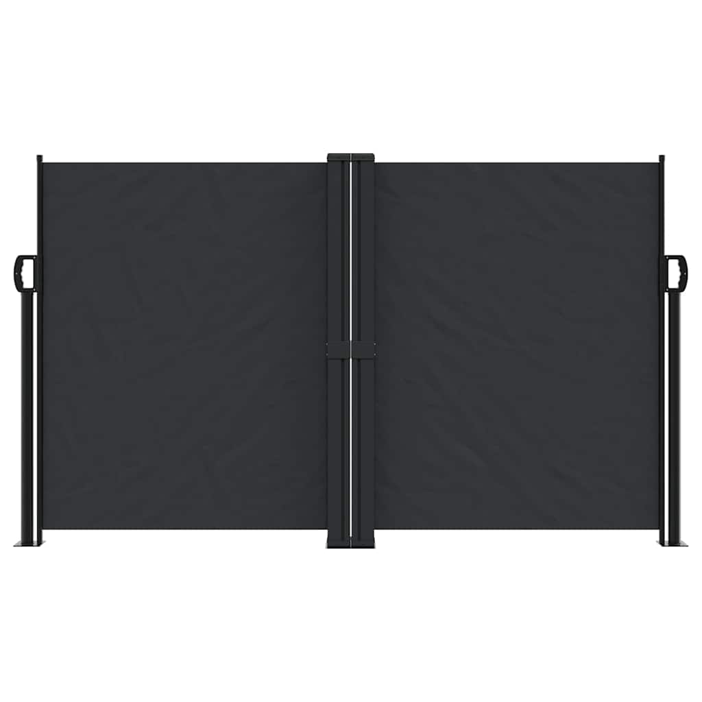 Vidaxx ausziehbarer Windschutz 140x1200 cm schwarz