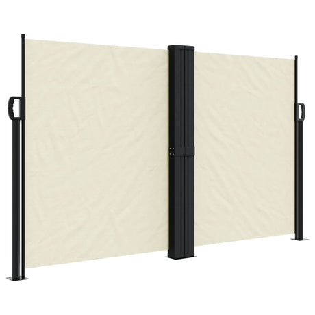Vidaxx ausziehbarer Windschutz 140x1200 cm cremefarben