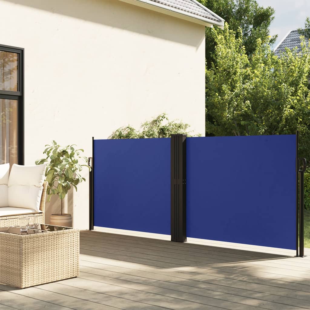 Vidaxl windscherm uittrekbaar 140x1200 cm blauw