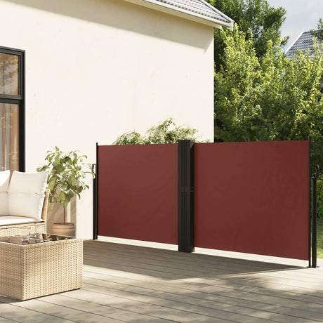 Vidaxx ausziehbarer Windschutz 140x1200 cm braun