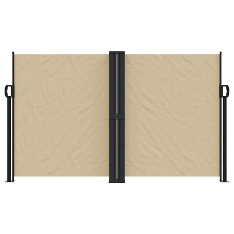 Vidaxx ausziehbarer Windschutz 140x1200 cm beige