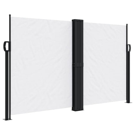 Vidaxx ausziehbarer Windschutz 140x1200 cm weiß
