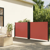 Vidaxx ausziehbarer Windschutz 140x1200 cm terrakottafarben